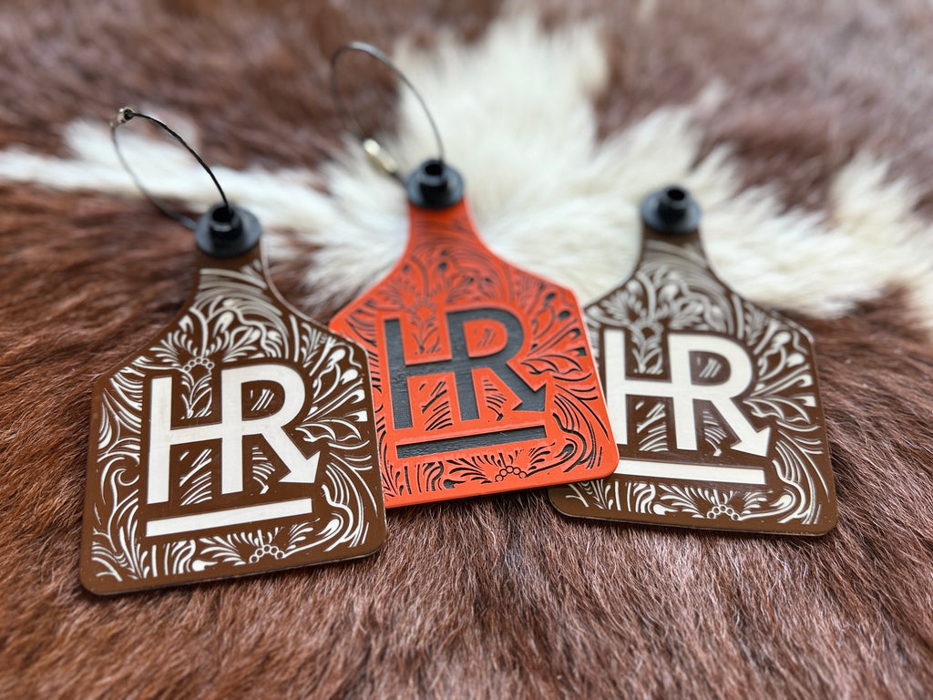 “Tooled & Branded”  Cattle Tag Luggage Tag
