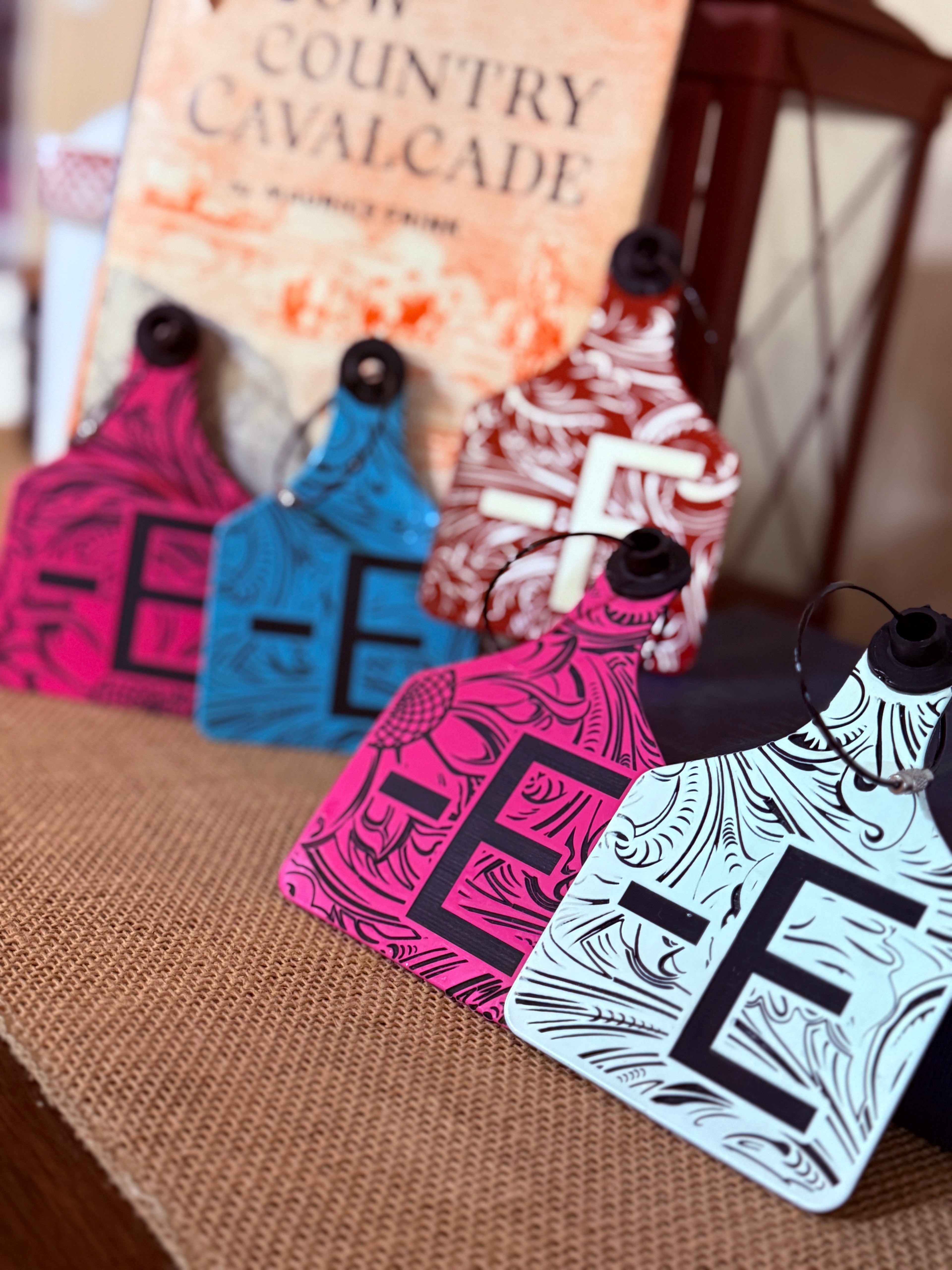 “Tooled & Branded”  Cattle Tag Luggage Tag