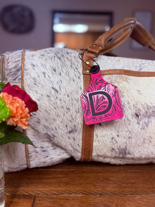 “Tooled & Branded”  Cattle Tag Luggage Tag